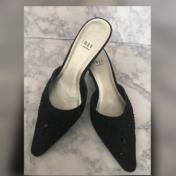 Impo Shoes - 🙌IMPO Black Beaded Shimmering Slip-pjs Shoes